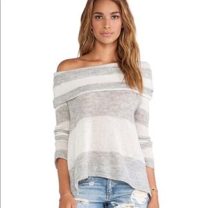 FREE PEOPLE Lulu Rugby Stripe Alpaca Sweater